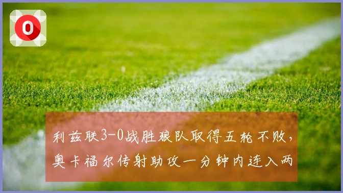 利兹联3-0战胜狼队取得五轮不败，奥卡福尔传射助攻一分钟内连入两球