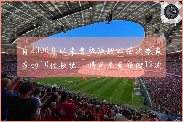 自2000年以来晋级欧战四强次数最多的10位教练：穆里尼奥领衔12次，埃梅里排名第四